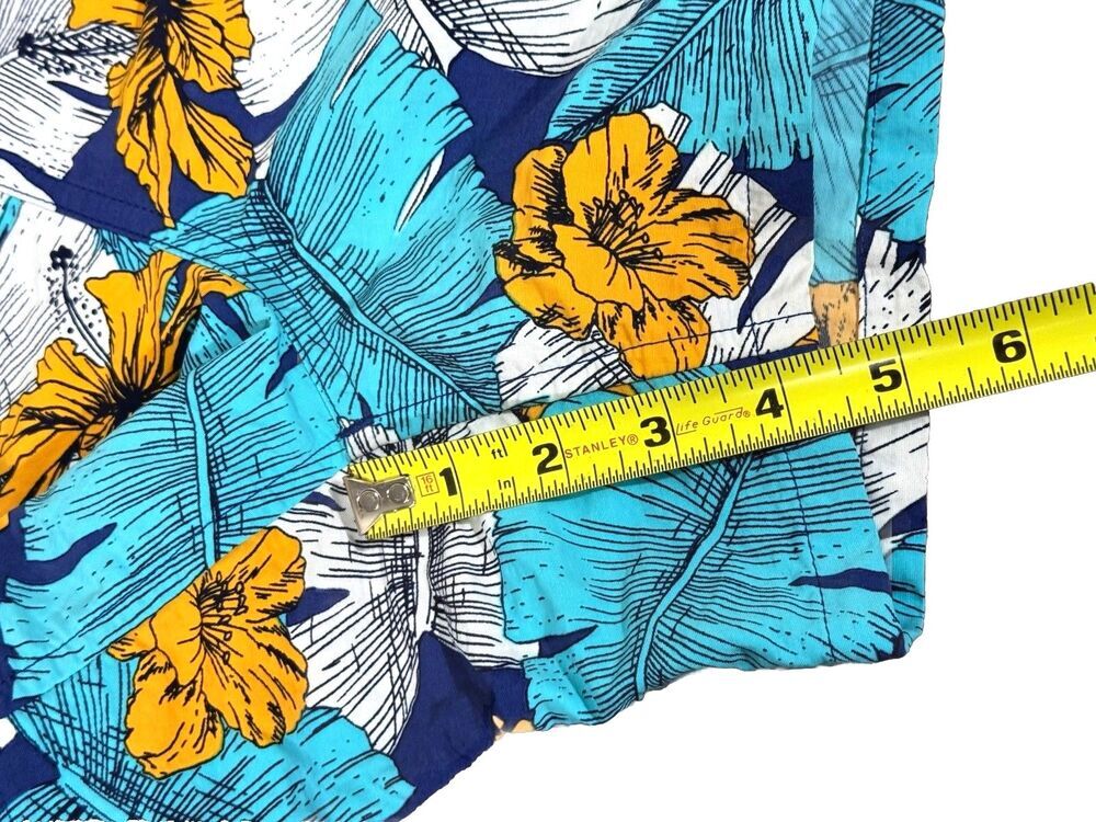 Patagonia Women’s Shorts XS Tropical Floral Blue Nylon Beach Outdoors Baggies - Picture 7 of 8